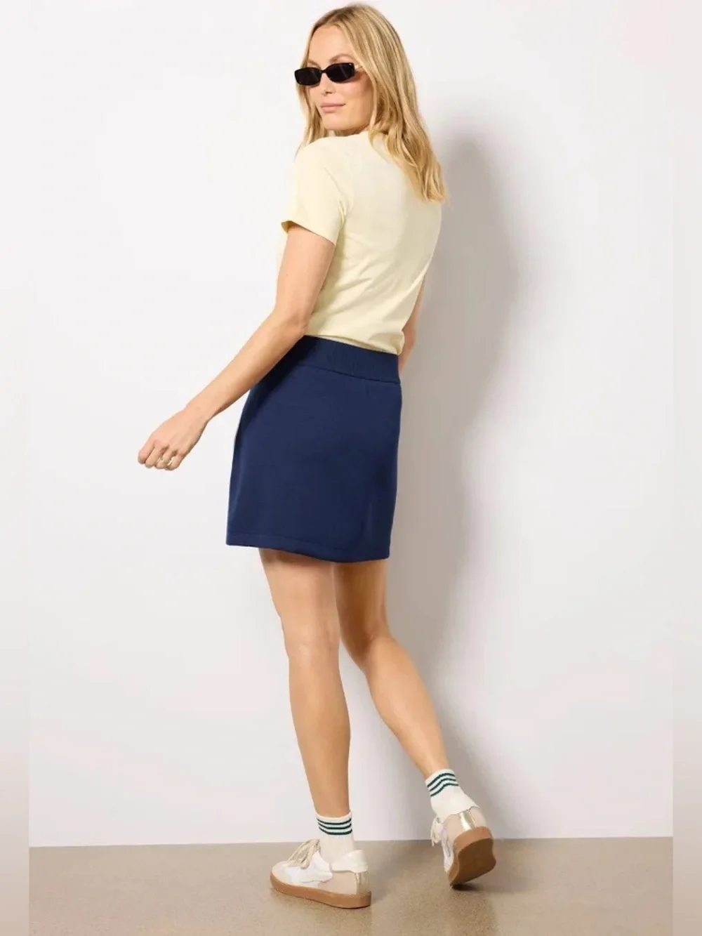 SPANX Air Essentials Pique Skort Timeless Navy size Large NWT